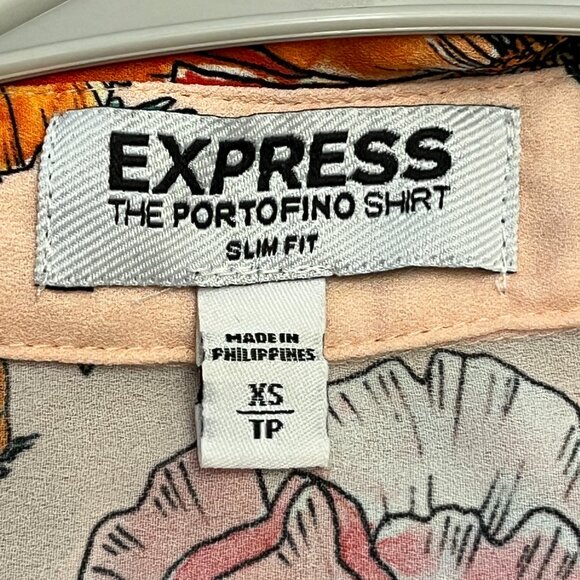 Women's Express Portofino Slim Fit Floral Blouse.  Size XS. - Picture 3 of 3